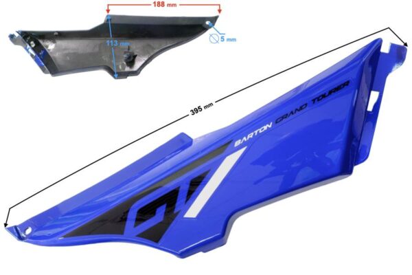 Obudowa boczna prawa cz.2 niebieska gt 125