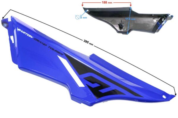 Obudowa boczna lewa cz.2 niebieska gt 125
