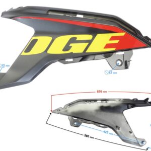 Obudowa baku prawa czarna voge 125r