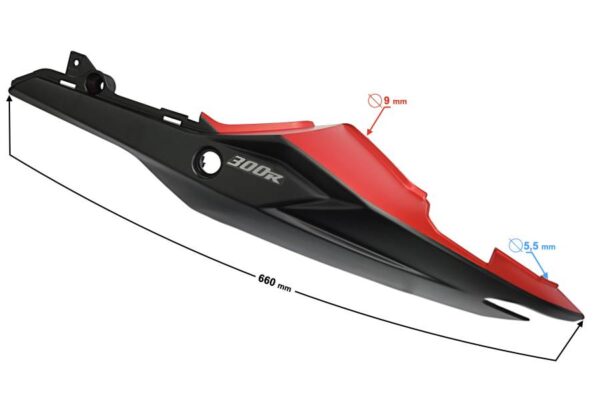 Obudowa tylna lewa czerwona voge 300r