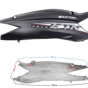 Obudowa tylna prawa szary mat skuter falcon 2