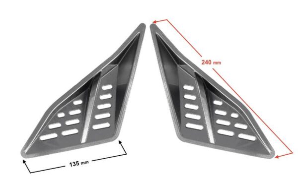 Obudowa trójkąty przednie-wloty grafit falcon 50 falcon 125 2 komplet