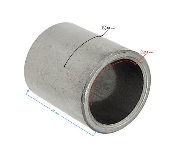 Tuleja półksiężyca dł 21mmśr wew 14mmśr zew 18 mm