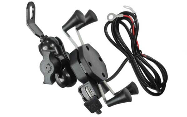 Uchwyt motocyklowy na telefon z usb - obrazek 2