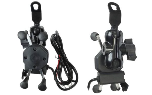 Uchwyt motocyklowy na telefon z usb - obrazek 3