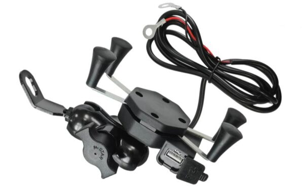 Uchwyt motocyklowy na telefon z usb - obrazek 4