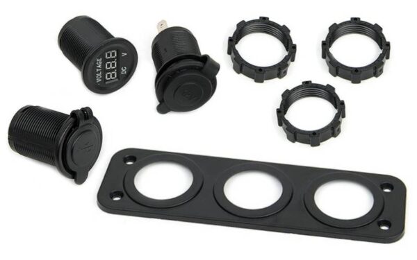 Gniazzapalniczki 12v usb woltomierz niebieski wyświetlacz - obrazek 2