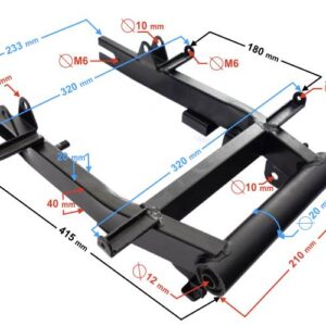 Wahacz tylny skuter e-max