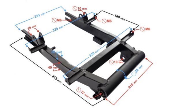 Wahacz tylny skuter e-max