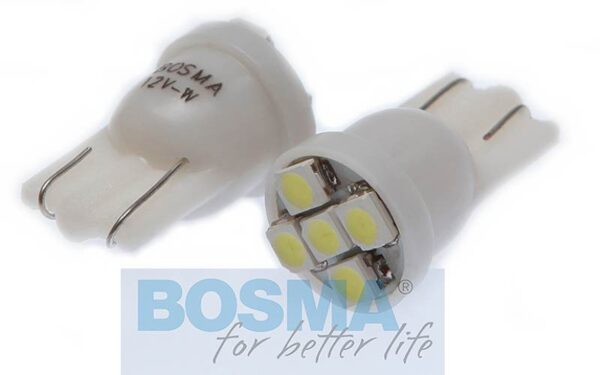 Żarówka bosma 12v 5*led smd3528 t10 white 6000k blister