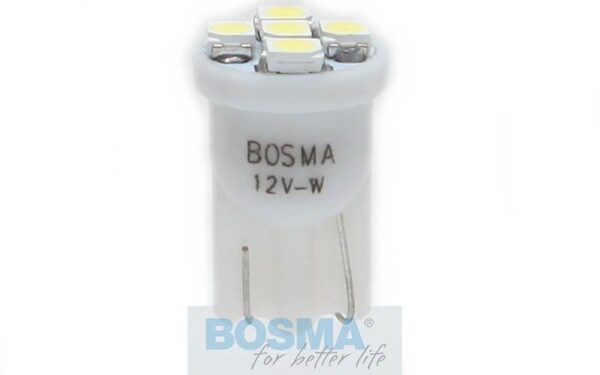 Żarówka bosma 12v 5*led smd3528 t10 white 6000k blister - obrazek 2