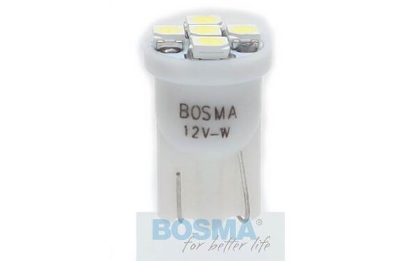 Żarówka bosma 12v 5*led smd3528 t10 white 6000k blister - obrazek 3