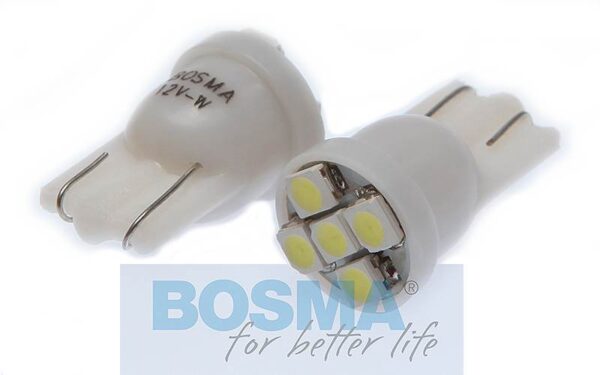 Żarówka bosma 12v 5*led smd3528 t10 white 6000k blister - obrazek 4