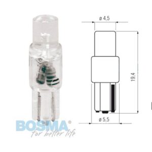 Żarówka bosma 12v 1*led standard t05 red wide viewing blister 4 szt