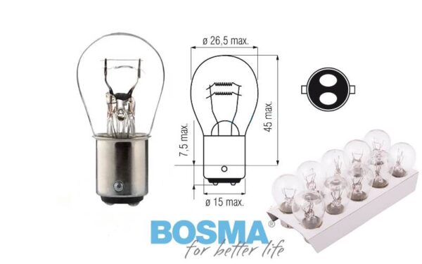 Żarówki bosma 12v 21/5w bay15d p21/5w 1574 10 szt