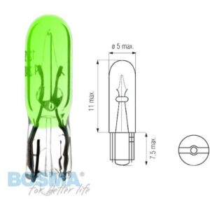 Żarówka bosma 12v 1,2w t05 green 4414 10 szt