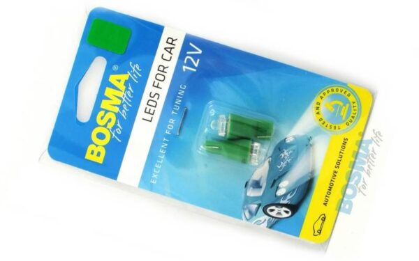 Żarówka bosma 12v 1*led standard t10 green diamond - obrazek 4
