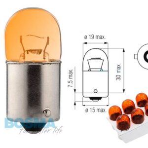 Żarówka bosma 12v 5w ba15s 18x37mm orange 6265 10 szt