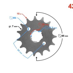Zębatka zdawcza 15/428 tz125