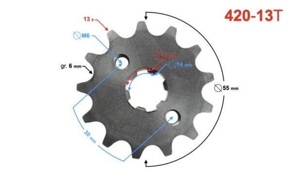Zębatka zdawcza 13/420