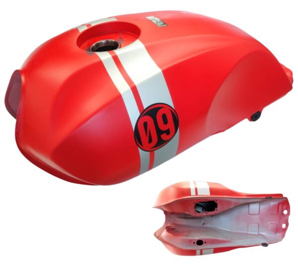 Zbiornik paliwa bak czerwony cafe racer - obrazek 3