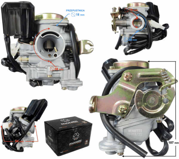 Gaźnik gy650cc 4tp.18 mmssanie automatycznemetalowa pokrywa