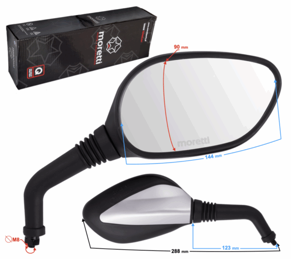 Lusterka r+r średnica gwintu 8mm skuter challenger 2 z homologacją