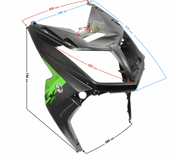 Obudowa reflektora skuter e-max grafitowa