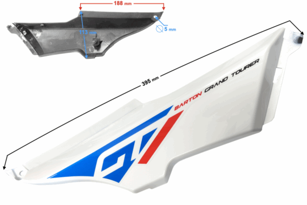 Obudowa boczna prawa cz.2 biała gt 125