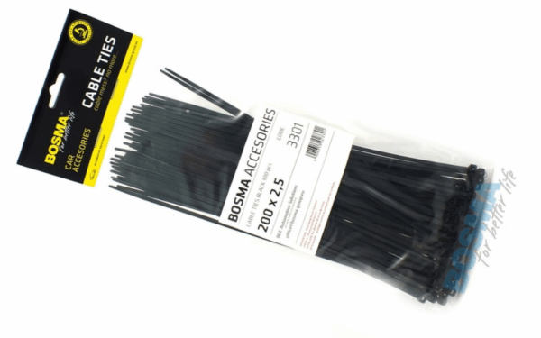 Opaska zaciskowa bosma 2,5*200 mm black 100 pcs 3301 - obrazek 2