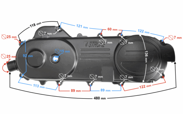 Pokrywa silnika 460 skuter 4t