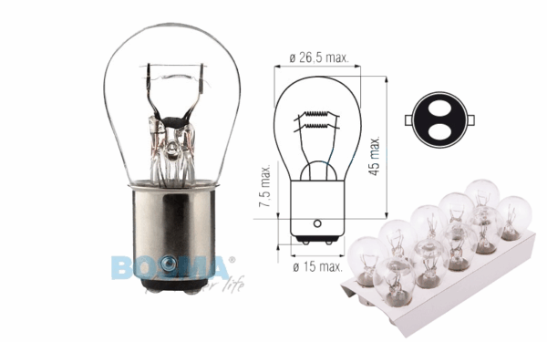 Żarówka bosma 12v 18/5w bay15d 1567 op 10 szt