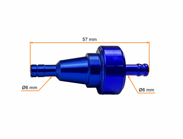 Filtr Paliwa Pocket Bike Tuning Niebieski 6mm MotoGeneric - obrazek 4