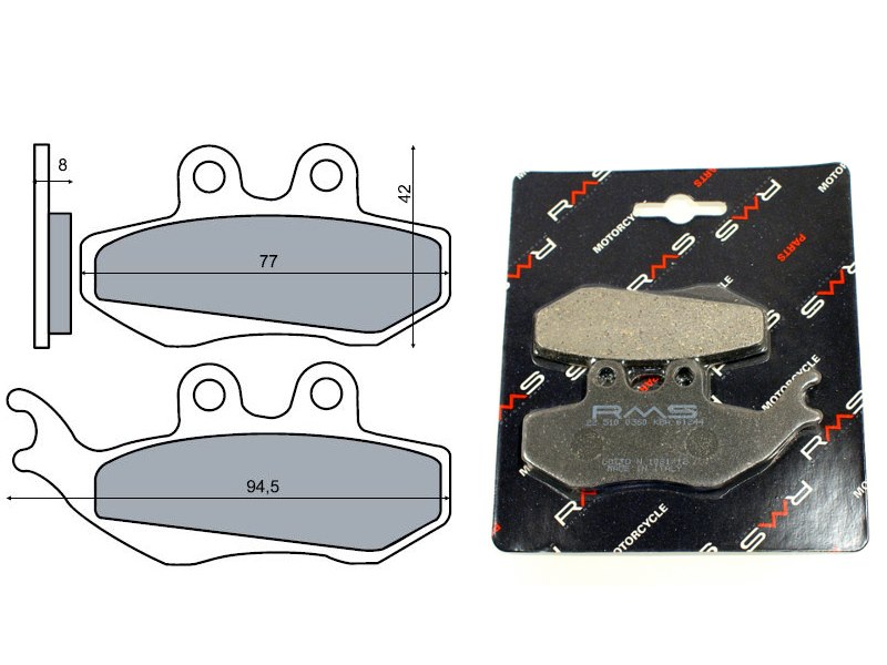 Klocki hamulcowe piaggio hexagon lx skipper 125 rms