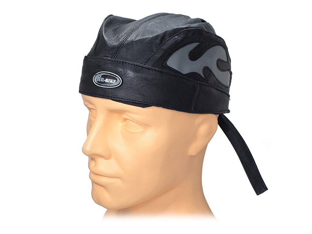 Czapka skórzana nal-755 szara skóra cielęca