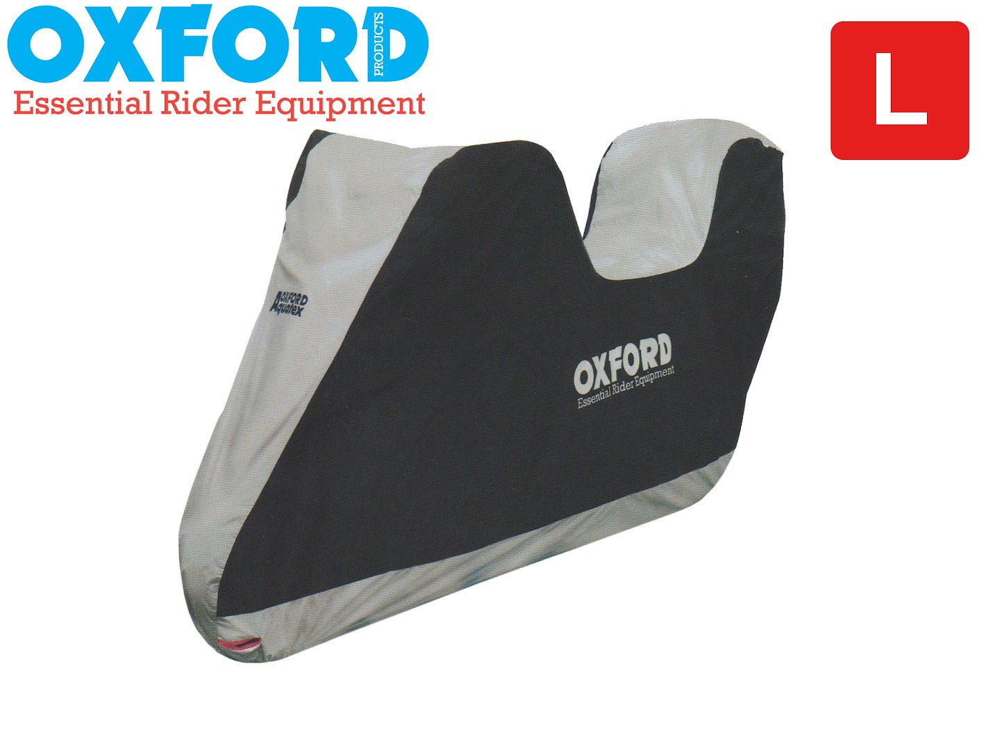Pokrowiec na motocykl oxford aquatex ver 2 l kolor srebrny z miejscem na kufer centralny