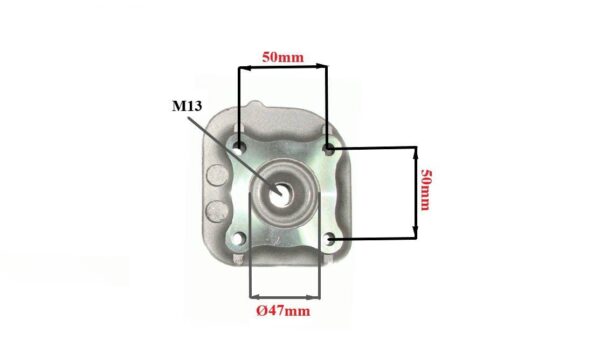 Głowica Cylindra 50ccm 2t 47 Mm A/C Minarelli Horizontal Keeway 1e40qmb/Qma Power Force - obrazek 3