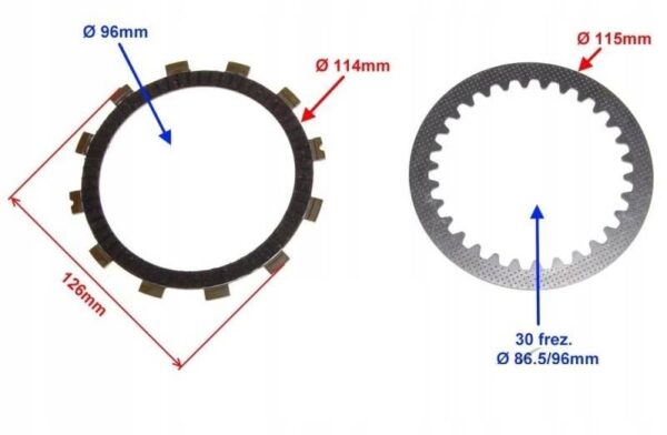 Tarcze I Przekładki Sprzęgła Suzuki Gn 125 Gn125000036 - obrazek 2