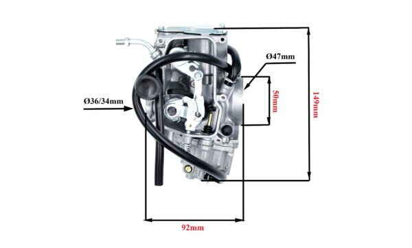 Gaźnik Power Force Pv36 Yamaha Kodiak Big Bear Wolverine 350/400 Gzc000052 - obrazek 3