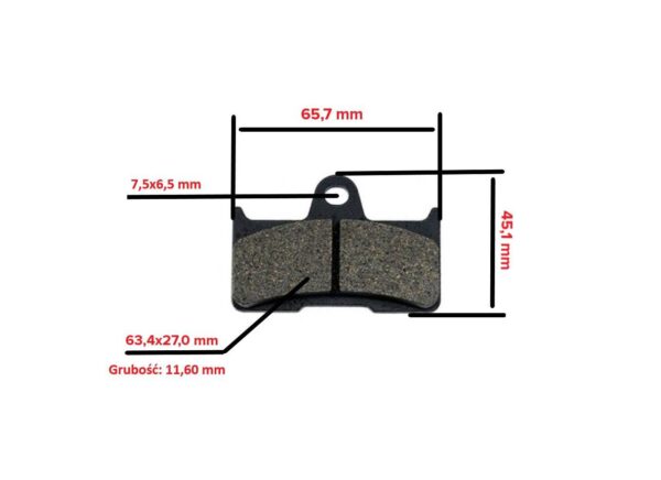 Klocki Hamulcowe Tylne Cf Moto 450/520/550 Power Force - obrazek 2
