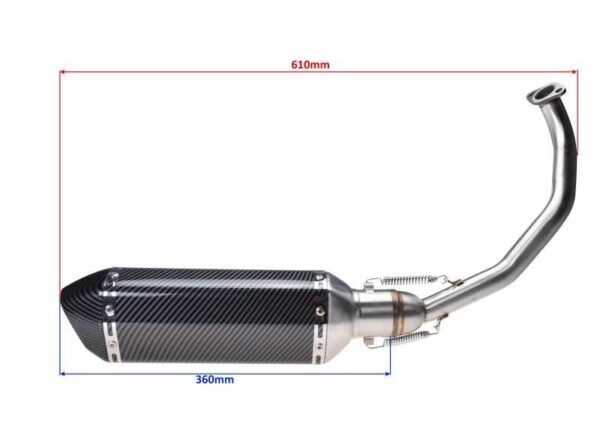 Tłumik + kolanko 125 gy6 4t db killer - obrazek 3
