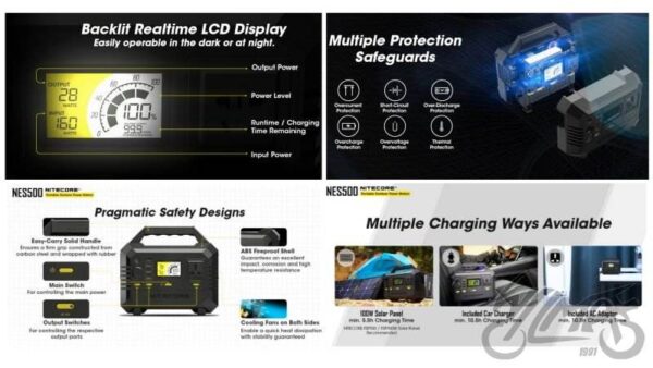 Przenośna stacja zasilania 220v 518wh nitecore nes - obrazek 3