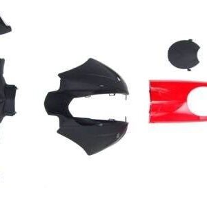 Zestaw plastików do peugeot ludix czarno-czerwony