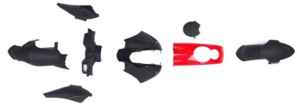 Zestaw plastików do peugeot ludix czarno-czerwony