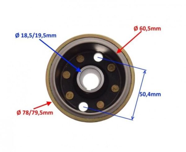Stator iskrownik + koło magnesow silnik zs154fmi-2 - obrazek 3