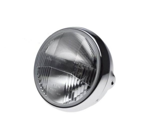 Lampa 7" h4 12v chrom emark