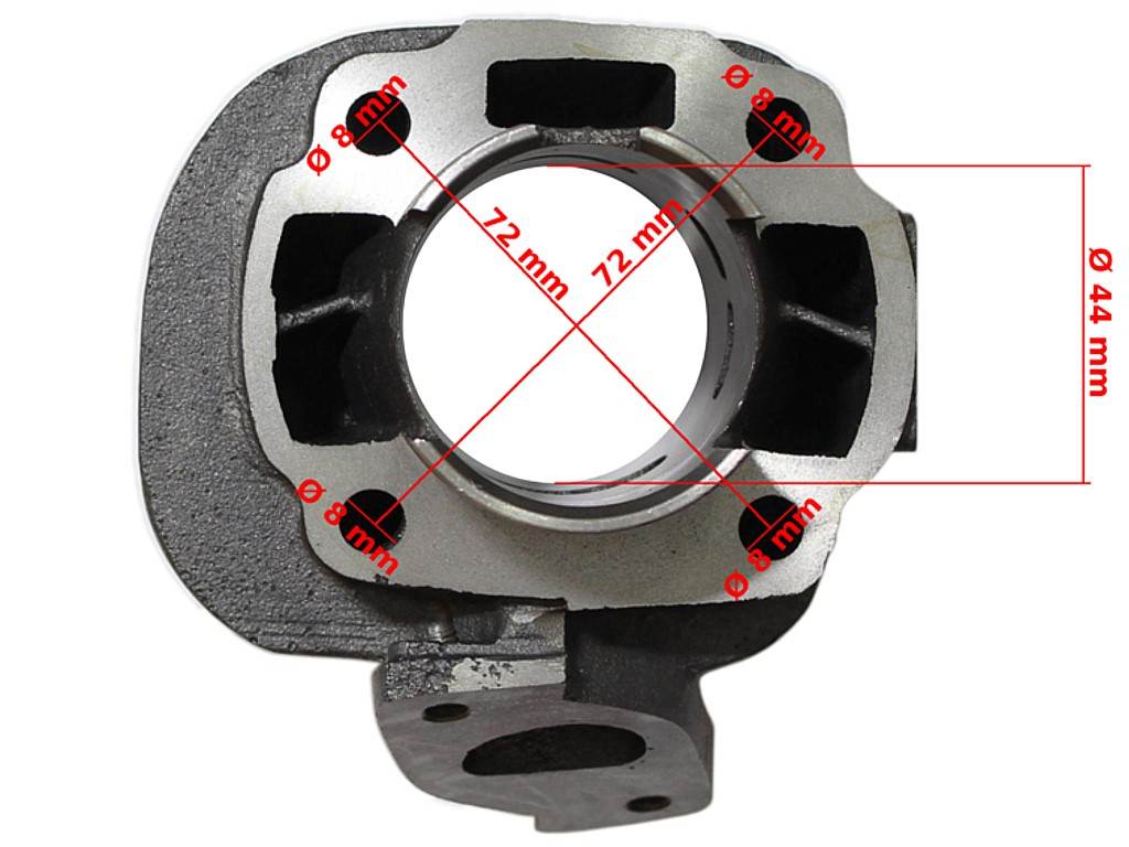 Cylinder yamaha jog 65 44mm pin 10mm z głowicą Cylinder yamaha jog 65 44mm pin 10mm z głowicą - obrazek 2