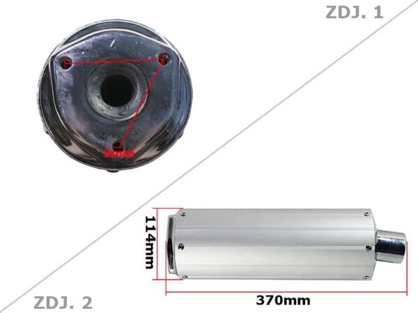 Tłumik gy6-50 koło 12'' aluminiowy