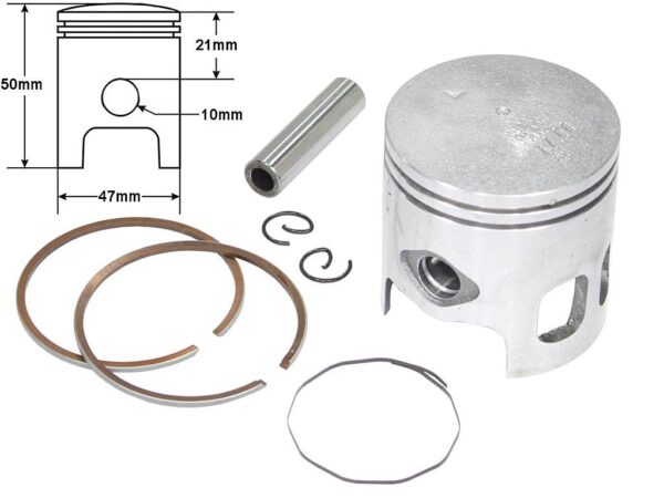 Cylinder yamaha bws mbk booster 47mm ac kpl rob - obrazek 2