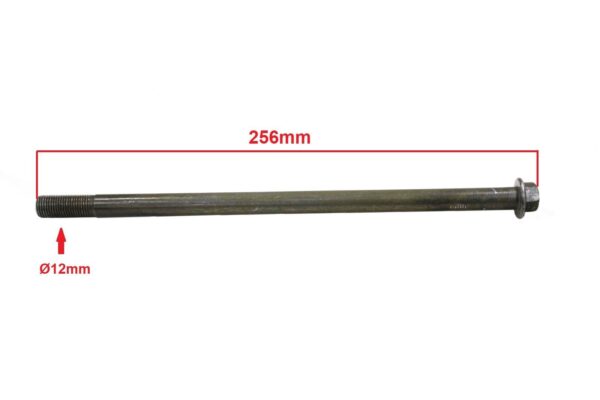 Ośka m12 x 256mm benzer, barton, street, zipp, gy6 - obrazek 3